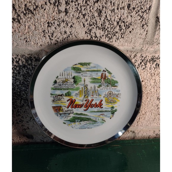 New York Souvenir Plate, Vintage,Wall Plate, Decorative plate, Collectable,Gift - Picture 1 of 7